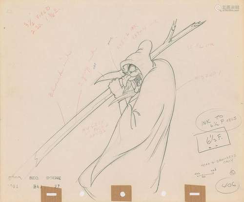 Evil Queen production drawing from Snow White and the