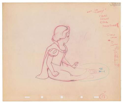 Snow White production drawing from Snow White and the