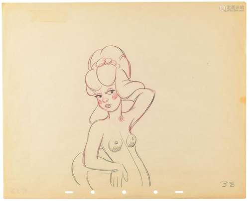 Centaurette production drawing from Fantasia