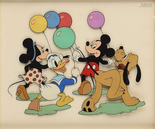 Mickey and Minnie Mouse, Donald Duck, and Pluto