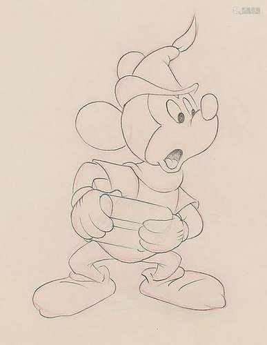 Mickey Mouse production drawing from Fun and Fancy Free