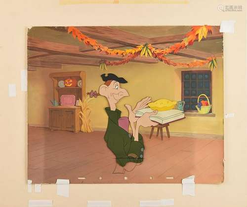 Ichabod Crane production cel and production background