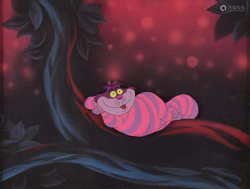 Cheshire Cat production cel and presentation background