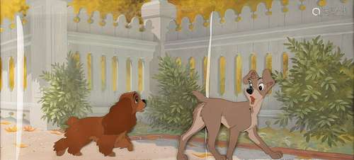 Lady and Tramp production cels and production