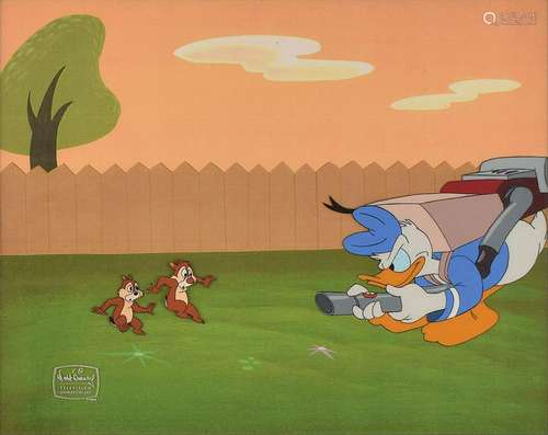 Donald Duck production cel from Disney's Mickey Mouse