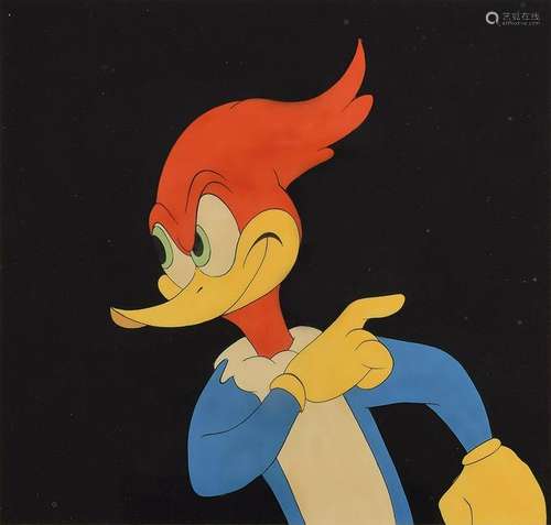 Woody Woodpecker production cel from a Woody Woodpecker