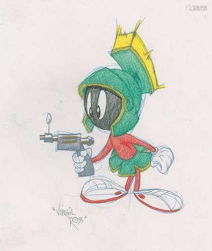 Marvin the Martian drawing by Virgil Ross