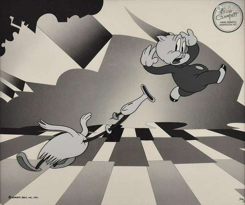 Porky Pig limited edition cel from a Bob Clampett