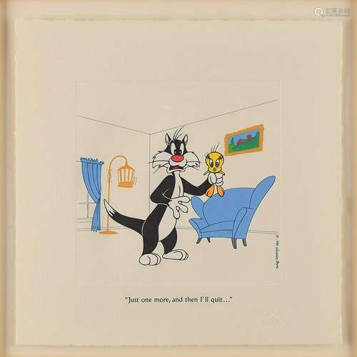 Sylvester and Tweety Etching from 'Just One More'