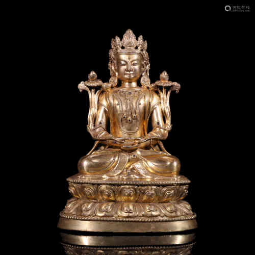 A Chinese Gild Bronze Buddha Statue