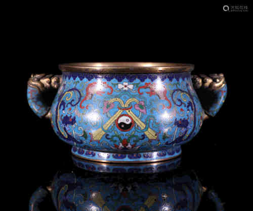 A Chinese Cloisonné Incense Burner