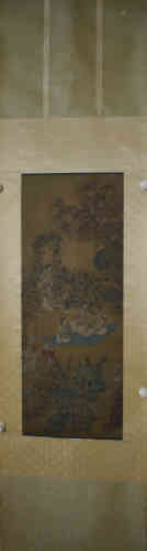 A Chinese Painting of Figures, Qiuying Mark