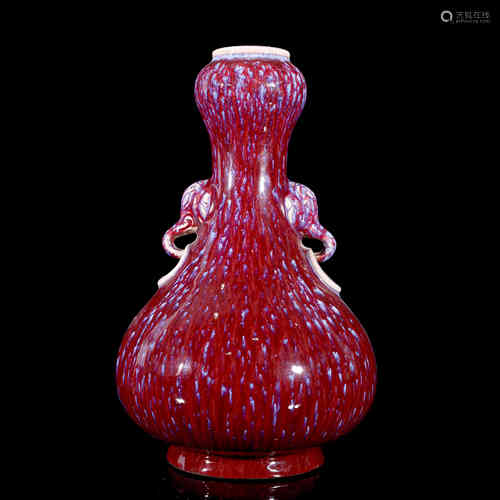 A Chinese Flambe Glazed Porcelain Vase