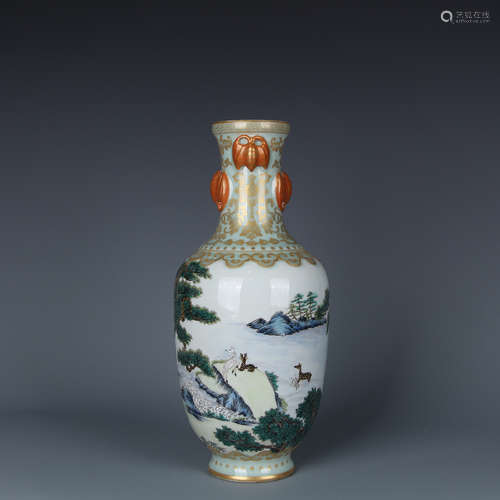 A Chinese Famille Rose Porcelain Vase