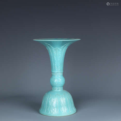 A Chinese Blue Glazed Porcelain Vase