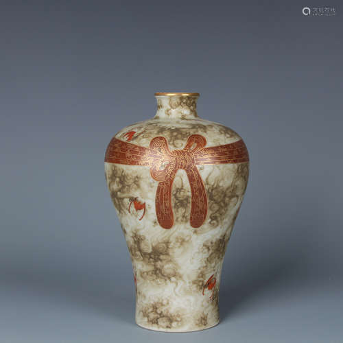 A Chinese Iron-Red Glazed Porcelain Vase