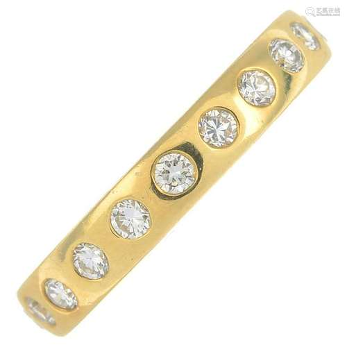 A diamond full eternity ring.Estimated total diamond