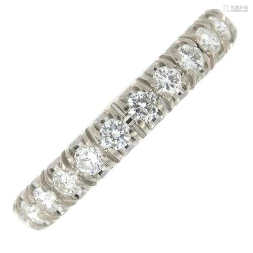 A brilliant-cut diamond full eternity ring, by