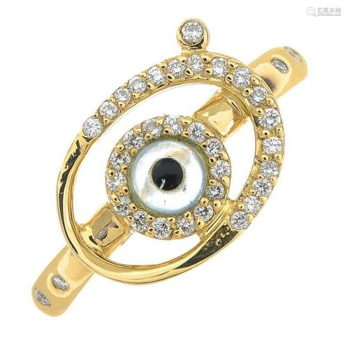 An 18ct gold diamond 'Evil Eye' ring, by Links of