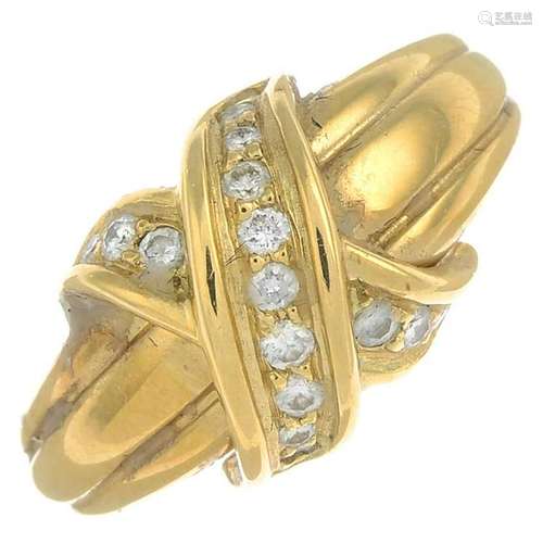 A diamond dress ring, by Tiffany & Co.Signed Tiffany &