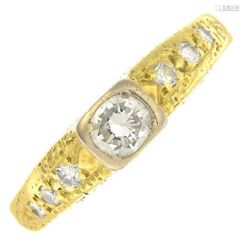 A diamond dress ring.Principal diamond estimated weight