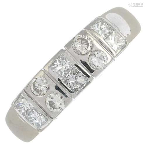 A diamond dress ring. Estimated total diamond weight