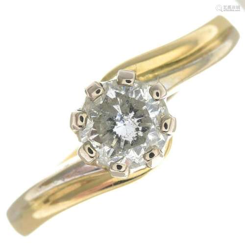 An 18ct gold brilliant-cut diamond single-stone