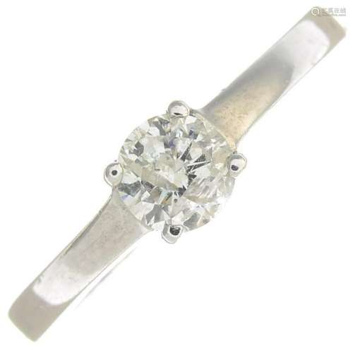 An 18ct gold brilliant-cut diamond single-stone