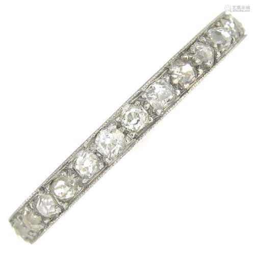 An old-cut diamond full eternity ring.Estimated total