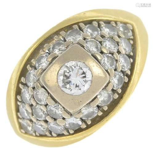 A diamond dress ring.Estimated total diamond weight