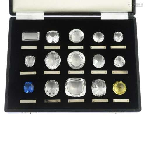 A replica set of fifteen historic diamonds, to include