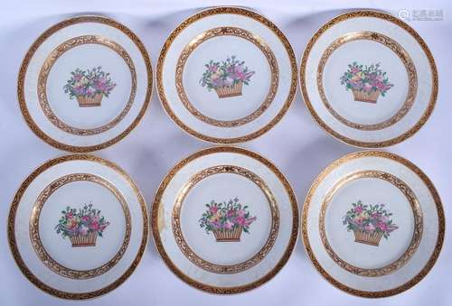 A SET OF SIX 19TH CENTURY FRENCH SAMSONS FAMILLE ROSE