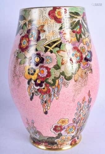 AN ART DECO ROYAL WINTON POTTERY VASE jewelled with