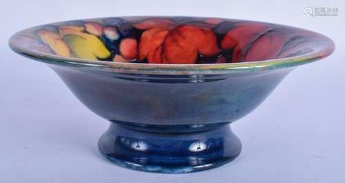 A 1930S WILLIAM MOORCROFT PEDESTAL BOWL decorated with