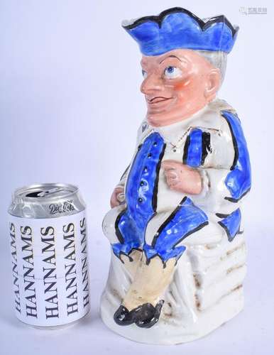 AN ANTIQUE ENGLISH POTTERY MR PUNCH TOBY CHARACTER JUG.