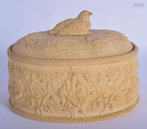 A 19TH CENTURY COPELAND STONEWARE GAME TUREEN AND COVER