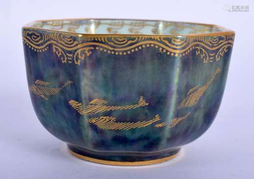 A WEDGWOOD LUSTRE PORCELAIN BOWL painted with fish.