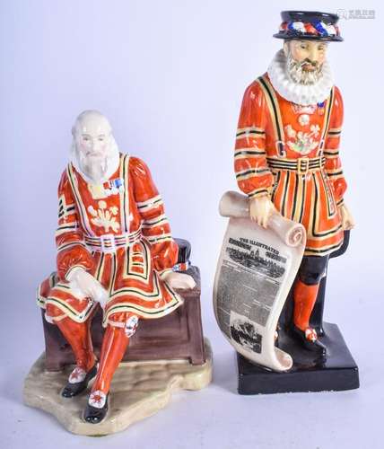 A ROYAL DOULTON FIGURE OF A BEEF EATER together with a