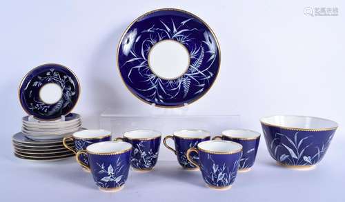 A 19TH CENTURY ENGLISH PORCELAIN PATE SUR PATE TEA