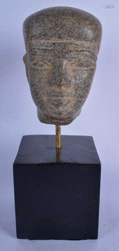 A 19TH CENTURY GRAND TOUR EGYPTIAN HEAD OF A PHARAOH