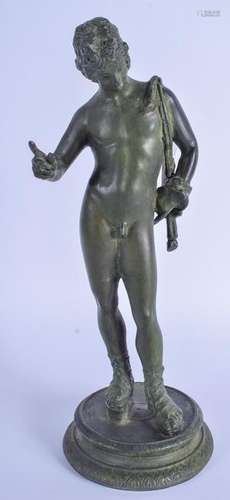 A 19TH CENTURY ITALIAN GRAND TOUR BRONZE FIGURE OF