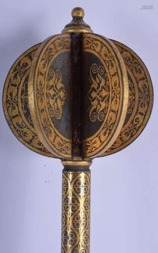 AN UNUSUAL 19TH CENTURY EASTERN EUROPEAN IRON MACE