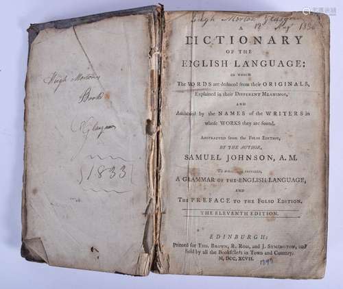 A Dictionary of the English Language, Samuel Johnson,