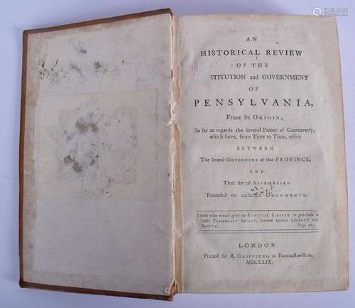 History Of Pennsylvania, Between Federal Governors of