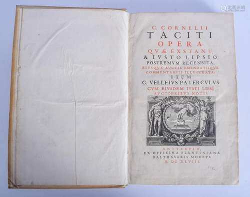 C Cornell II Opera, Large Vellum bound, Ivsto Lipsio,