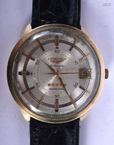 A VINTAGE LONGINES AUTOMATIC ADMIRAL WRISTWATCH. 3.5 cm