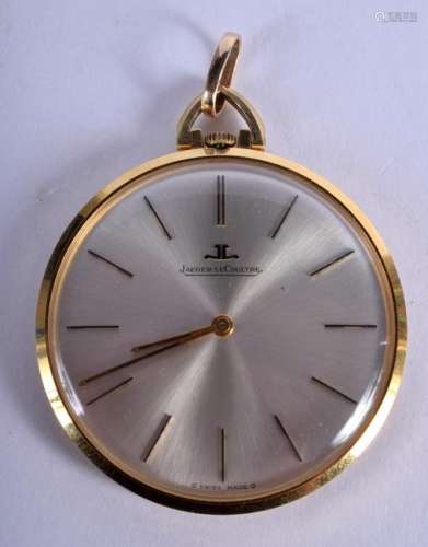 AN 18CT GOLD JAEGER LE COULTRE POCKET WATCH. 36.5 grams