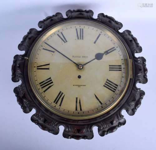 AN EARLY 20TH CENTURY PLAYLE BROTHERS LONDON CLOCK with