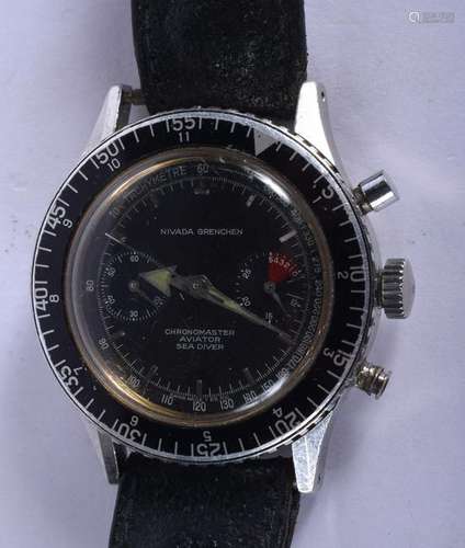 A RARE VINTAGE NIVADA GRENCHEN AVIATOR SEA DIVER