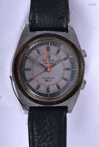 A RARE VINTAGE TISSOT SONOROUS PR 516 WRISTWATCH. 3.5